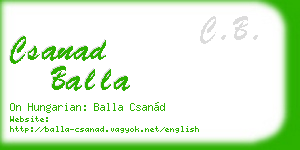 csanad balla business card