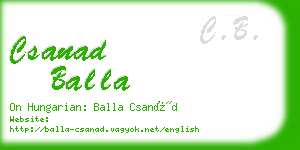 csanad balla business card